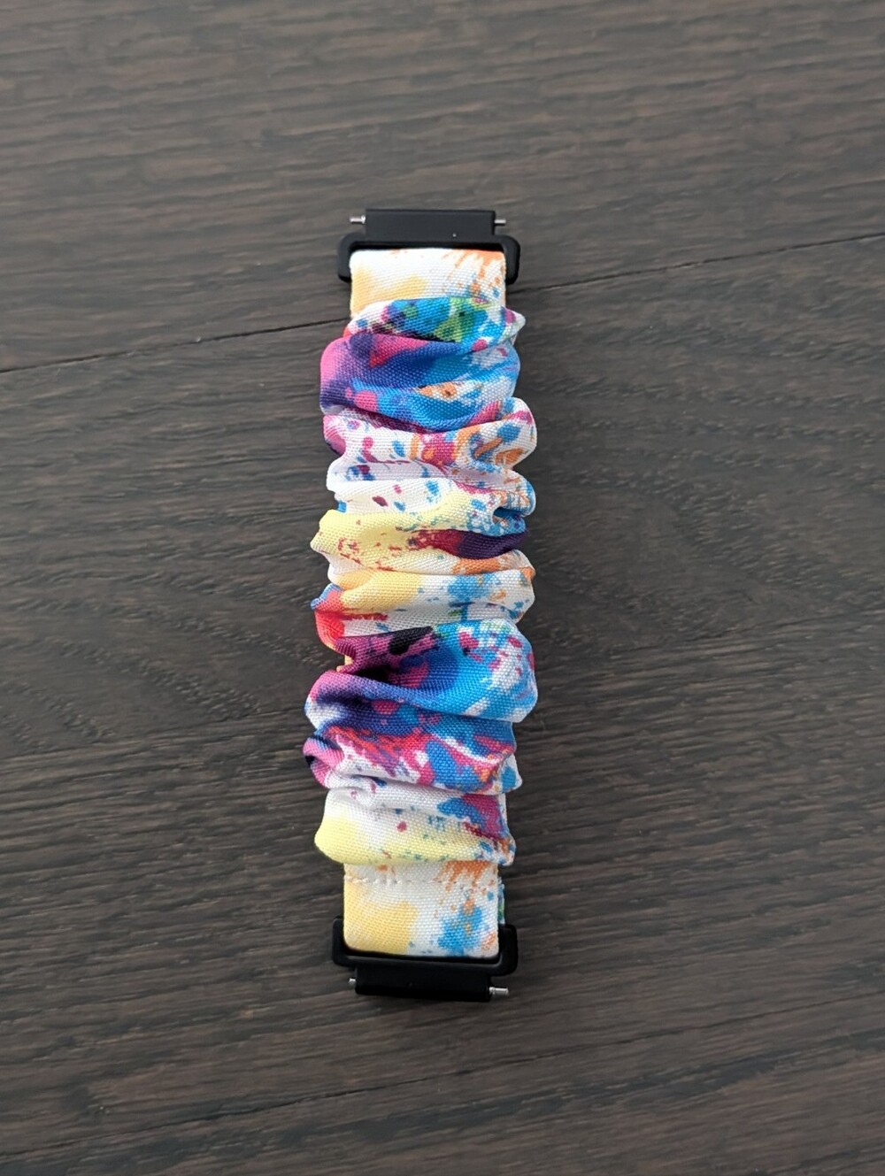 Kids Scrunchie Watch Band 20mm – Paint Splatter (Single Band - Open Box)